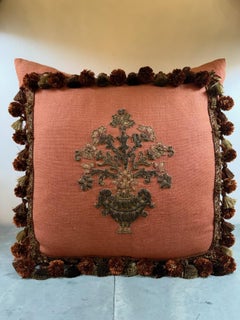 Squisiti cuscini francesi appliqué del XIX secolo di Melissa Levinson