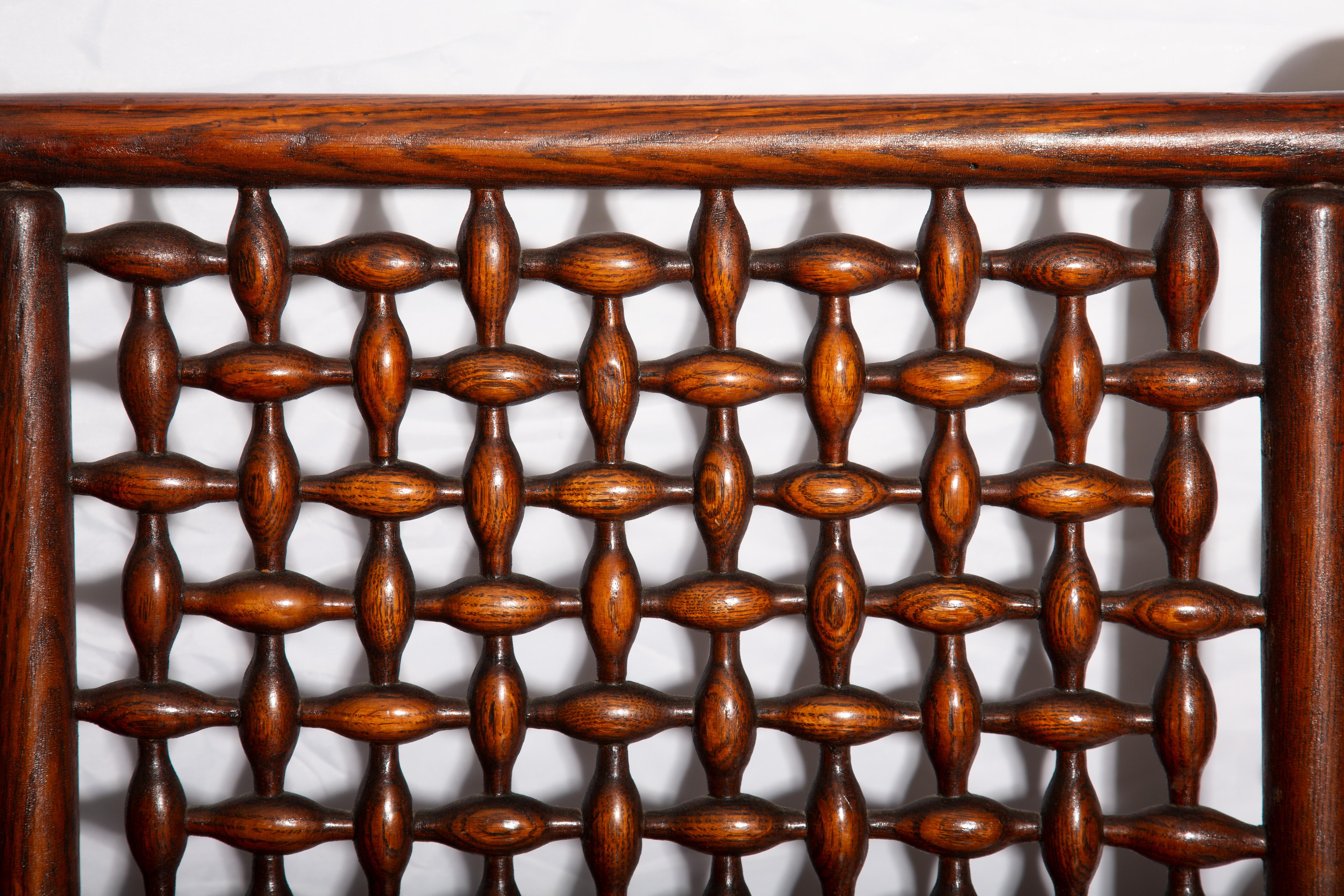 Exquisite 19th Century Fretwork Armchair with Architectural Detailing In Excellent Condition For Sale In New York, NY