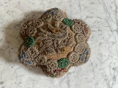 exquisite 19th Century Iroquois Beadwork Cushion, Native American Craftsmanship
