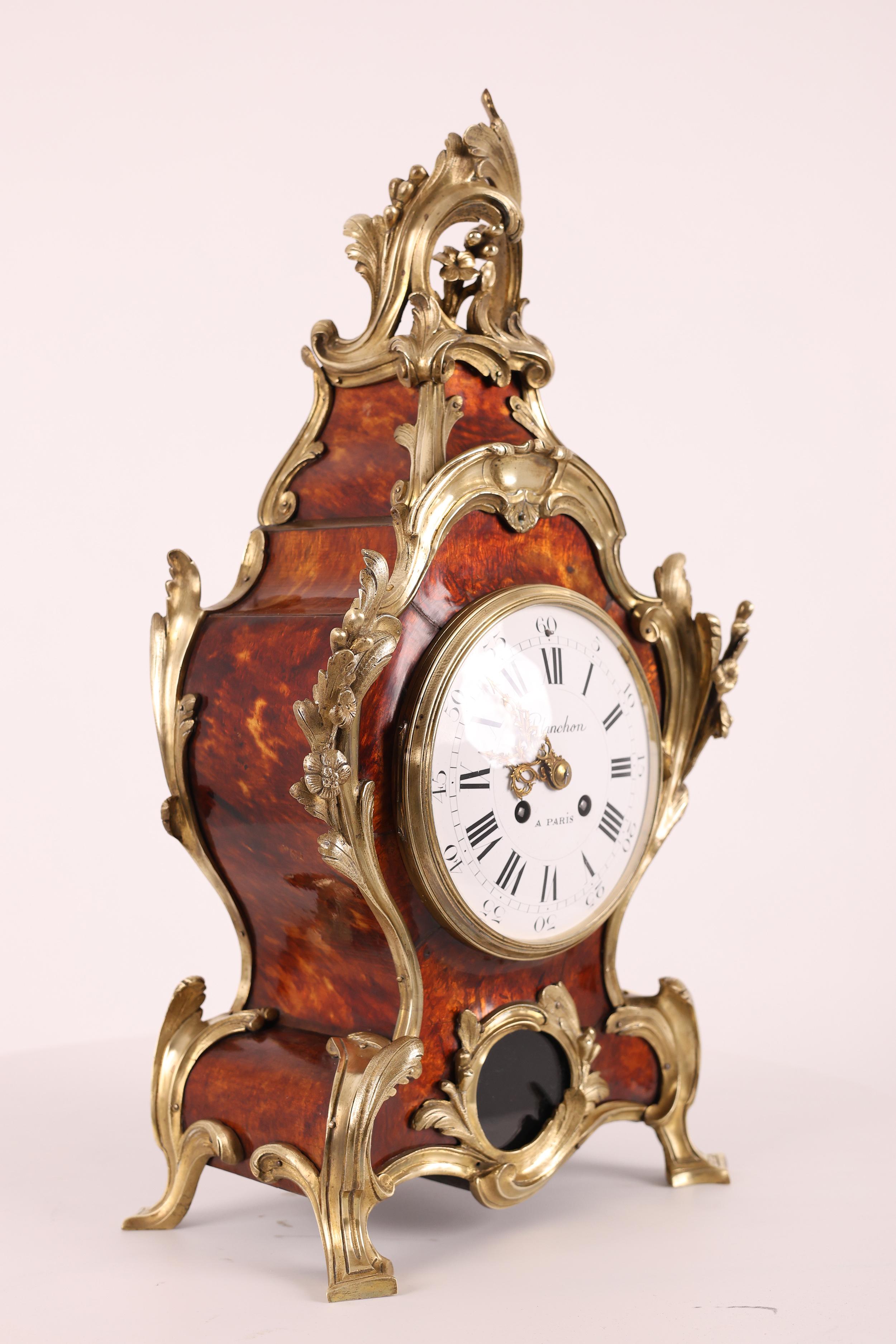 Exquisito reloj de chimenea del siglo XIX - Planchon Paris en venta 5