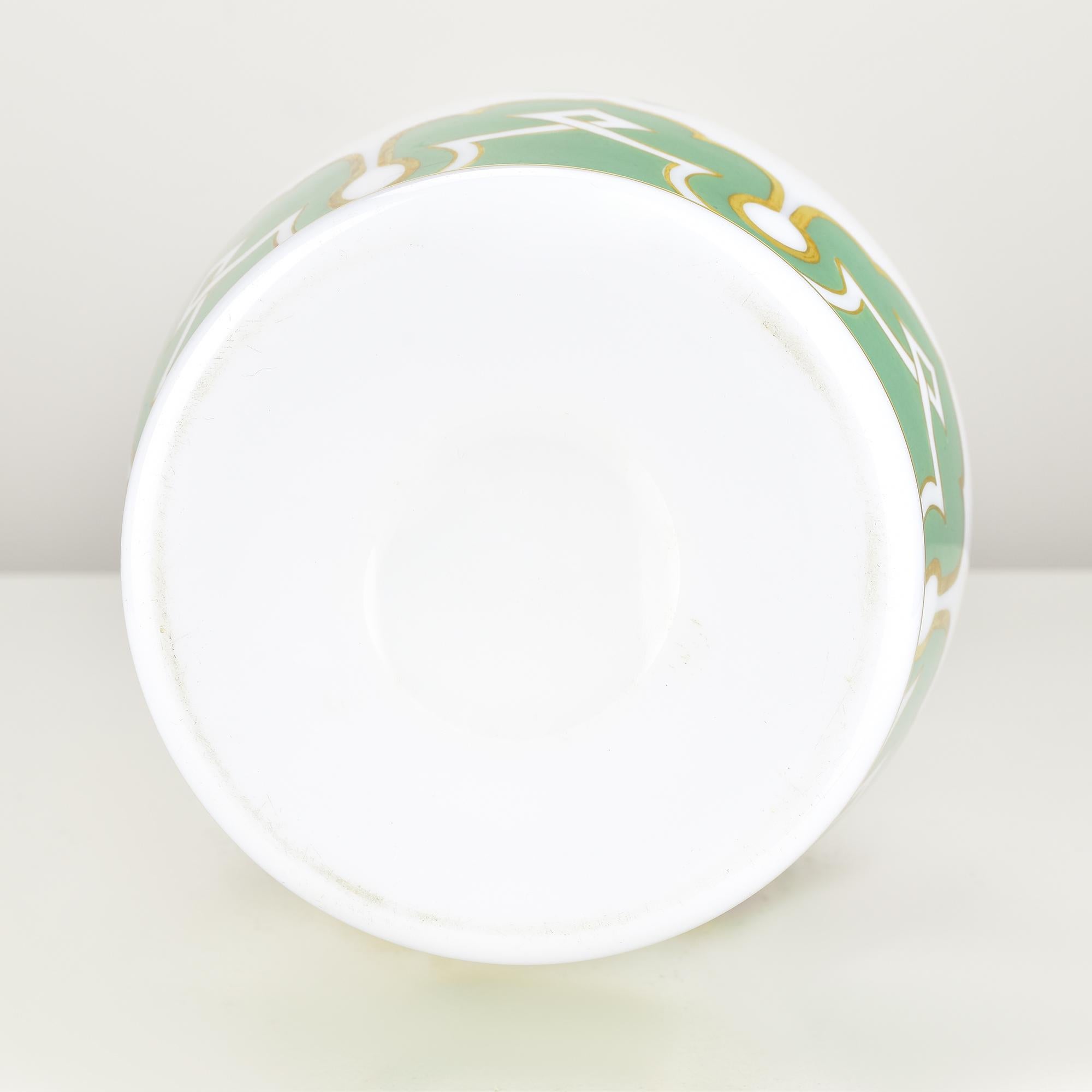 Exquisite 19th Century Opaline Glass Vase Handpainted, Attributed to Baccarat or For Sale 5