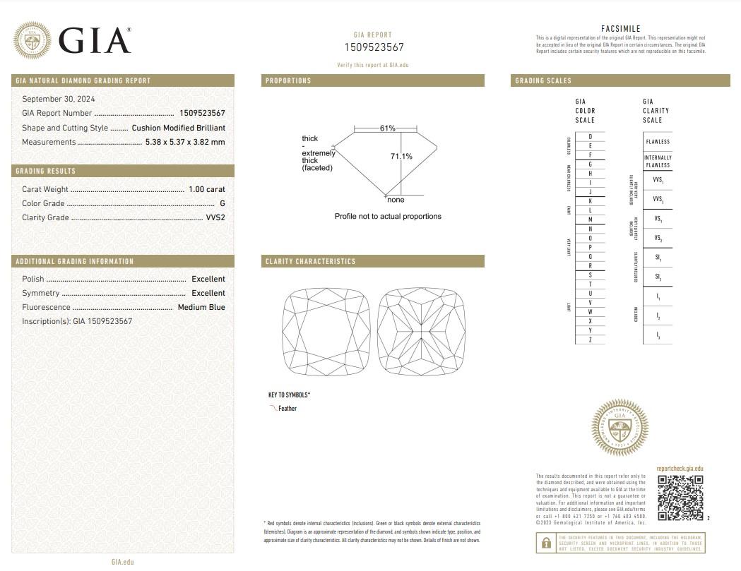 Exquisite 2.00ct Diamonds Stud Earrings in 18k Rose Gold - GIA Certified In New Condition For Sale In רמת גן, IL