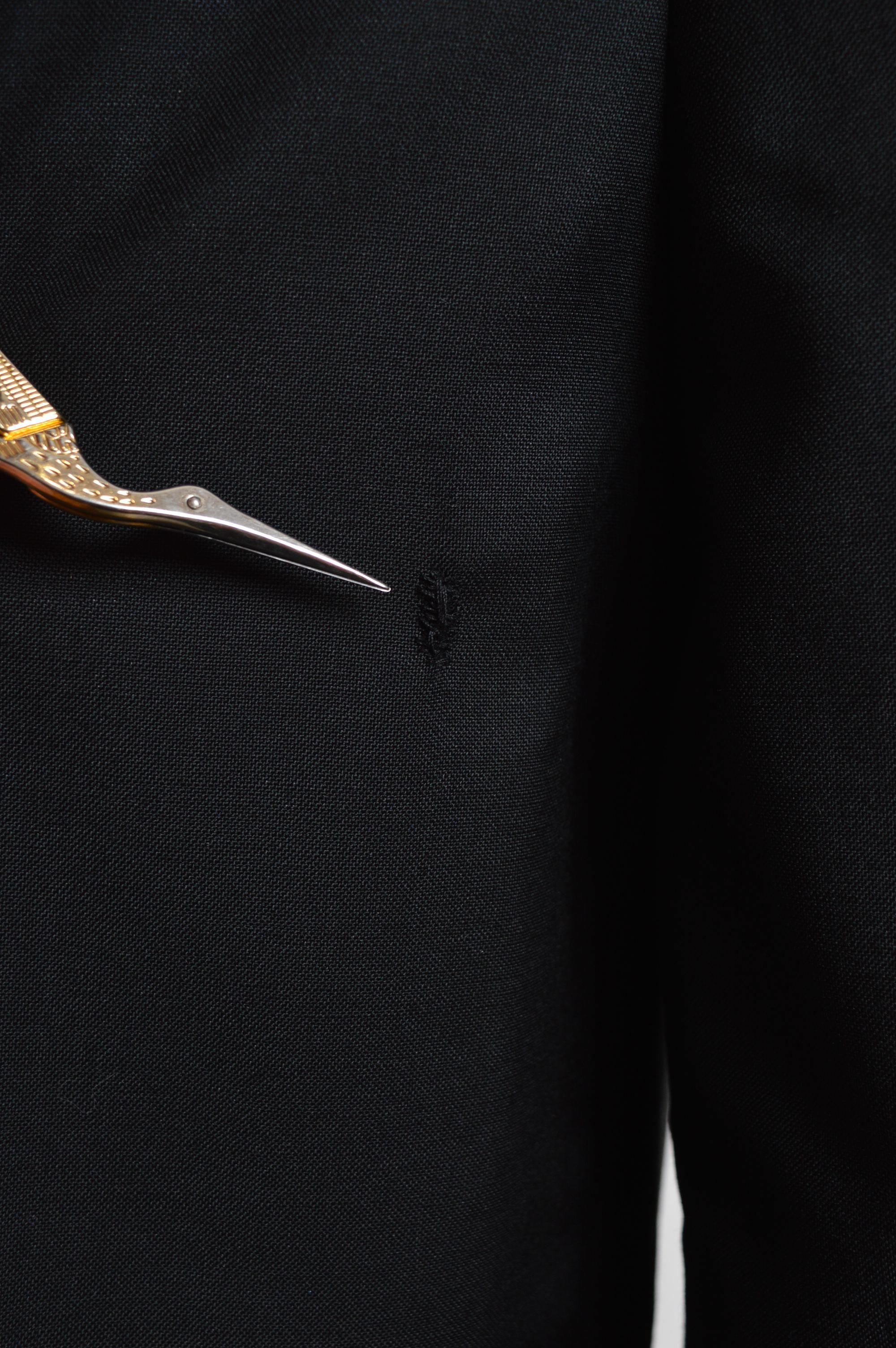 Exquisite 2011 Alexander McQueen Black Tuxedo Suit Tailored Jumpsuit For Sale 5