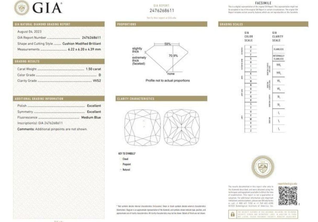 Exquisiter 2,31ct Diamantring mit GIA Zertifikat im Angebot 2