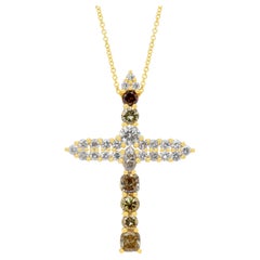 Exquisite 2.33ct Diamonds Necklace in 18k Yellow Gold - IGI Certified