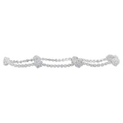 Magnifique bracelet en or blanc 18 carats avec diamants de 2,42 carats, certifié IGI