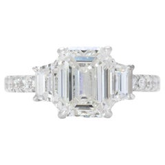 Exquisite 2.48ct Mixed Cut Pave Diamond Ring in 18K White Gold