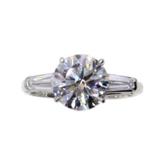 2.56 Carat D IF GIA Certified Diamond Platinum Engagement Ring