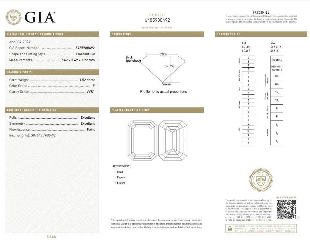 Taille émeraude Paire de diamants exquis de 3,03ct à taille idéale - certifiés GIA  en vente