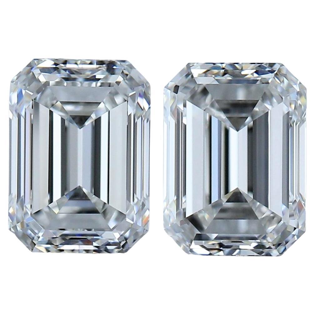 Paire de diamants exquis de 3,03ct à taille idéale - certifiés GIA  en vente