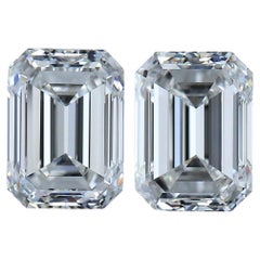 Paire de diamants exquis de 3,03ct à taille idéale - certifiés GIA 