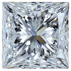 Diamant carré exquis de 3.08ct à taille idéale - certifié GIA