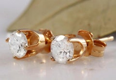 Exquisite .40 Carat Natural Diamond 14 Karat Solid Yellow Gold Stud Earrings