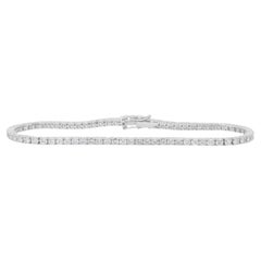 Exquisite 4.01ct Diamonds Tennis Bracelet in 18k White Gold - IGI Certified