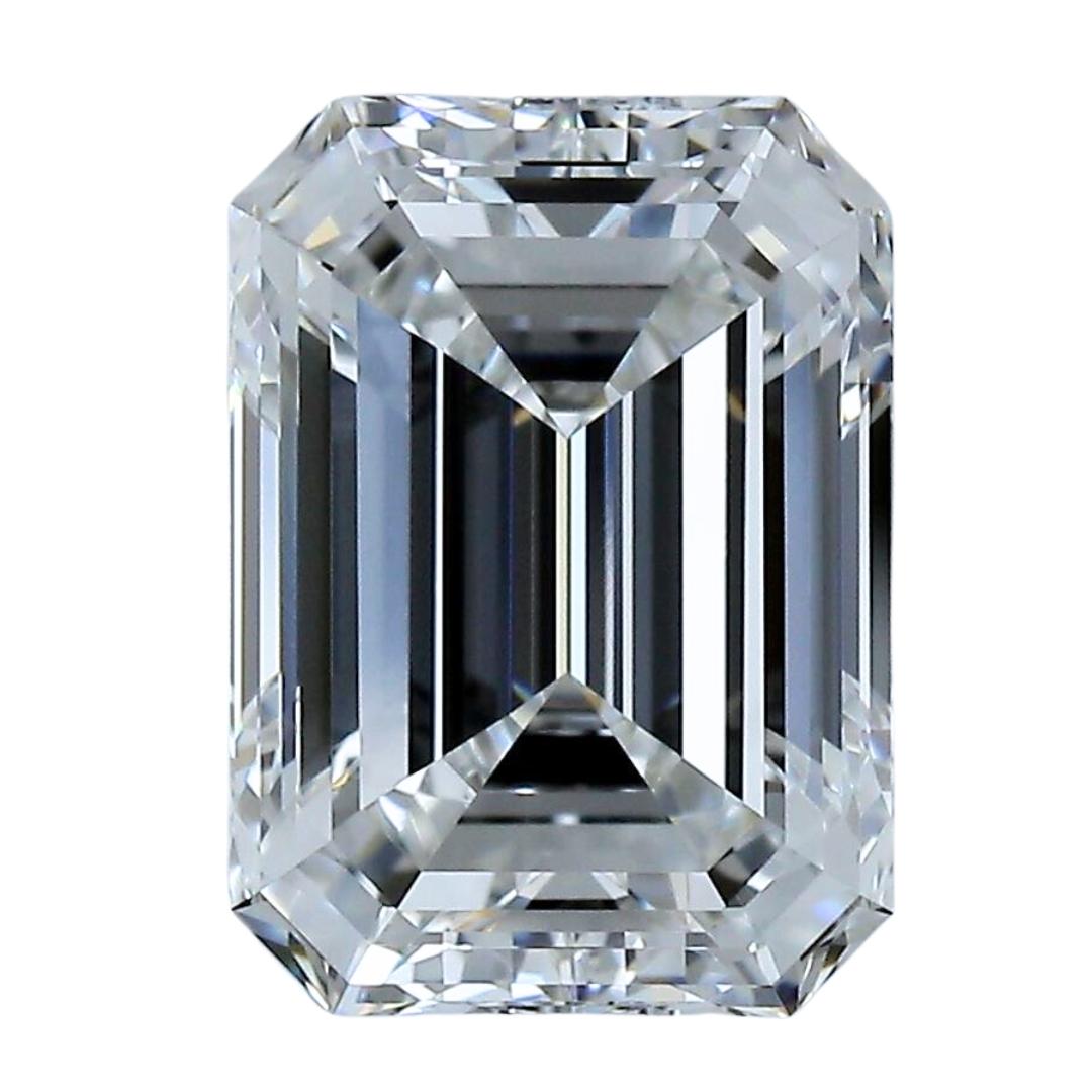 Exquisite 4.02ct Ideal Cut Emerald-Cut Diamond - GIA Certified For Sale 2