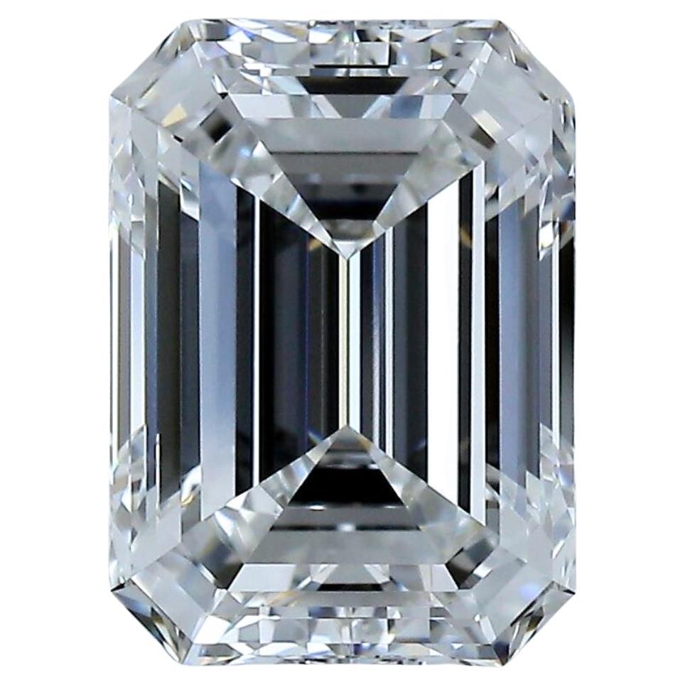 Exquisite 4.02ct Ideal Cut Emerald-Cut Diamond - GIA Certified For Sale