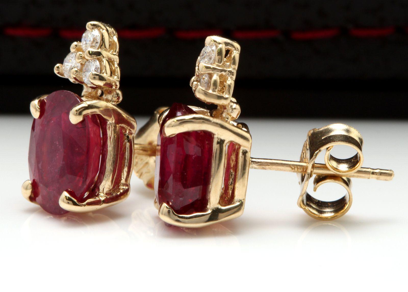 ruby red earrings for sale