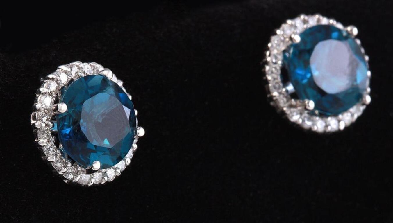 london blue topaz earrings costco