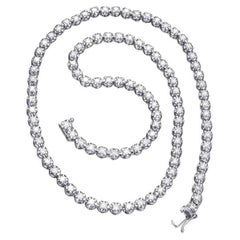 Exquisite 6 Carat F/G Color Tennis Diamond Necklace