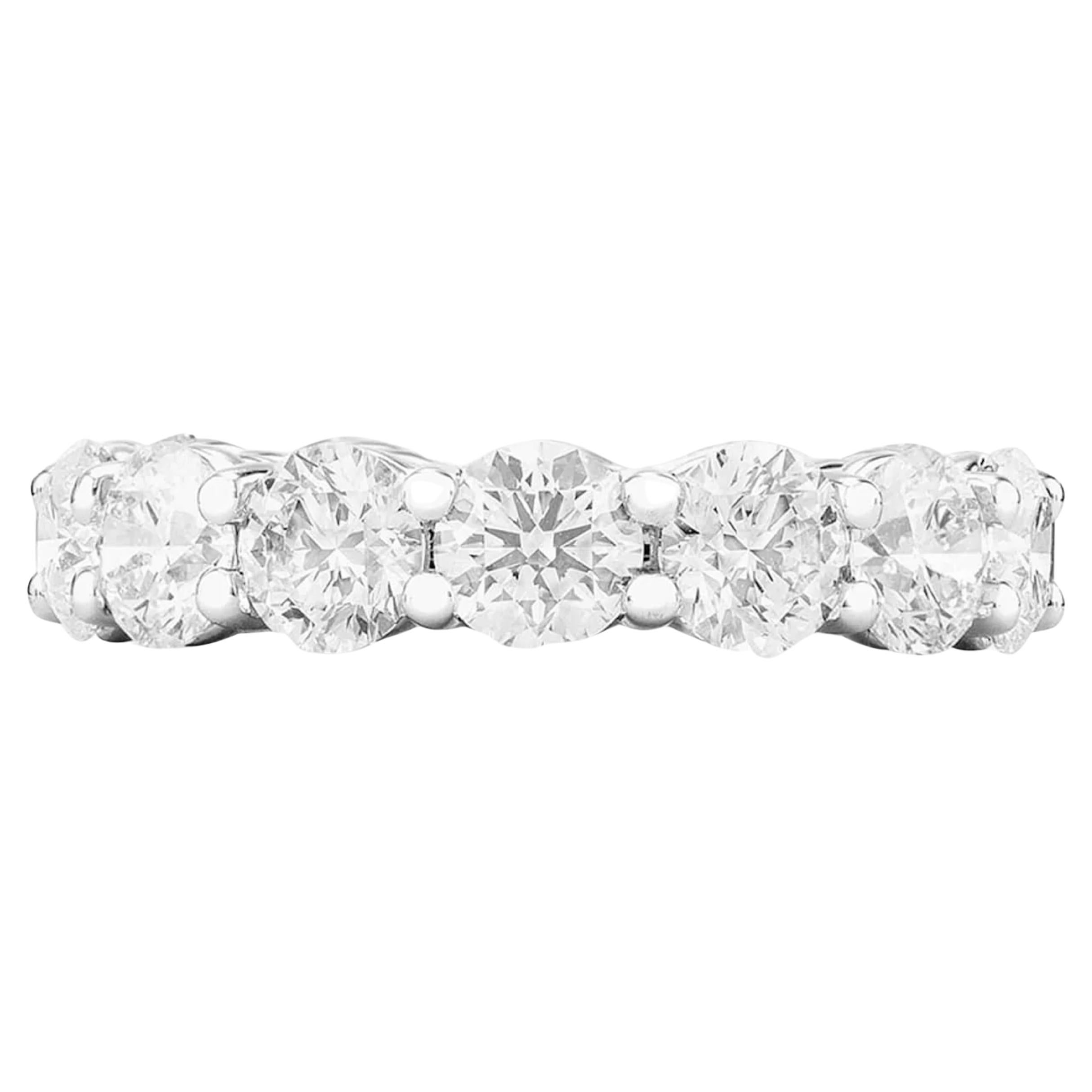 Exquisite 7.00 Carat GIA-Certified Diamond Eternity Band in Platinum Ring