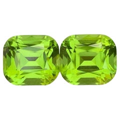 Exquisite 7,05 Karat unbehandelt natürliche lose Peridot Edelstein Paar