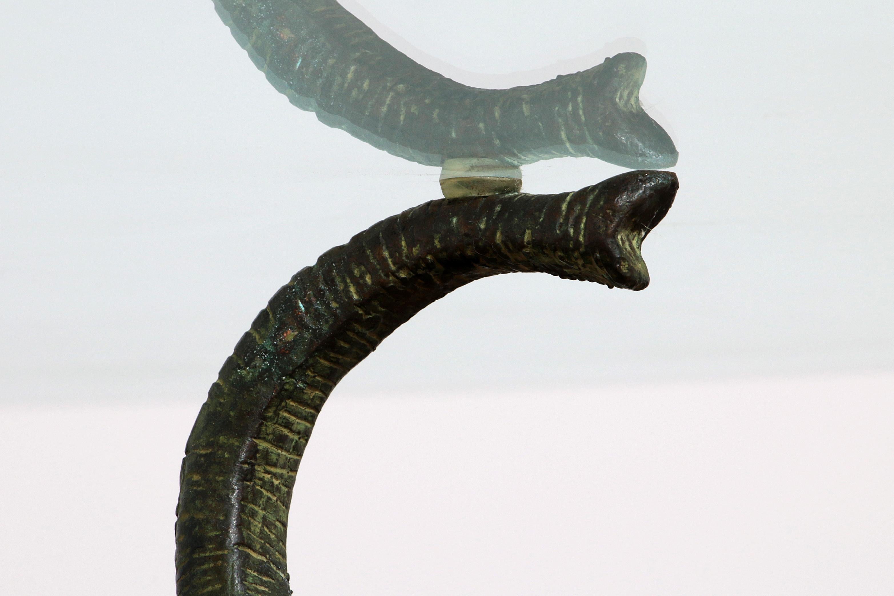 Exquisite 70s Bronze Elephant Table with Glass Top For Sale 5