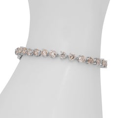 Exquisite 7.73ct Fancy-Colored Diamonds Bracelet in 18k White Gold