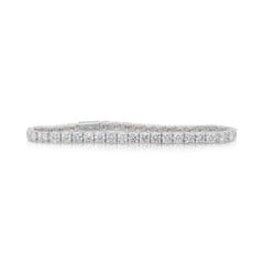 Squisito bracciale tennis con 8,01 carati di diamanti in oro bianco 18 carati - certificato IGI