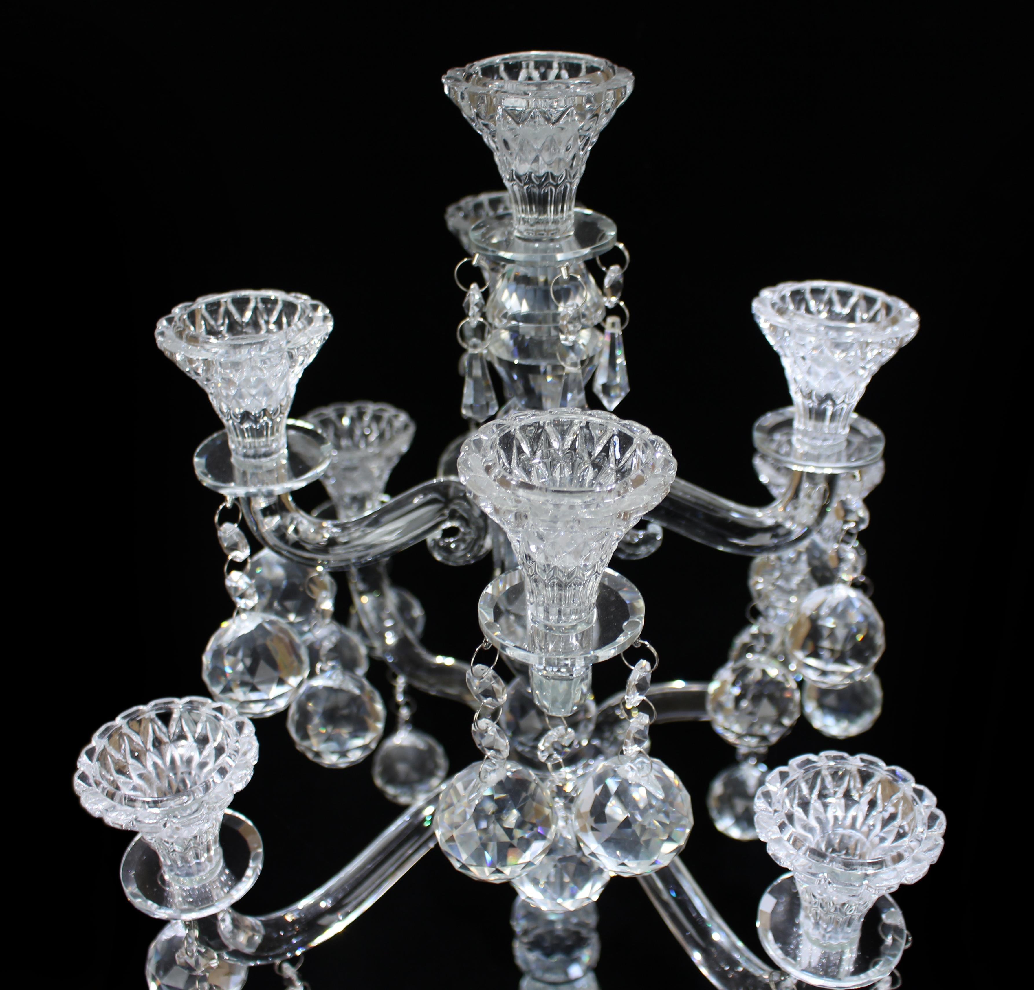 Exquisite 9-Arm Crystal Candelabra For Sale 4