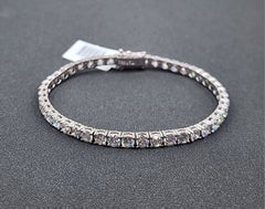 Exquisite 9.05 ct Round-Cut Diamond 14K White Gold Tennis Bracelet Exquisite 9.05 ct Round-Cut Diamond 14K White Gold Tennis Bracelet