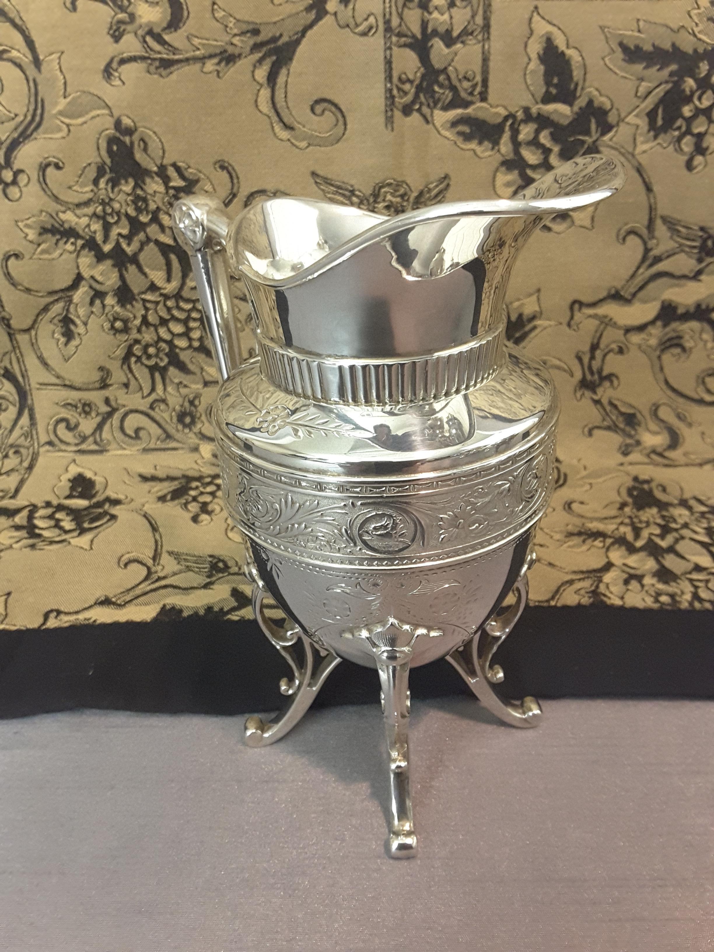 Exquisite Aesthetic Movement Silverplated Tea Service by Simpson, Hall & Miller For Sale 5