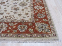 Exquisite Agra Multicolor Hand-Knotted Wool Rug Carpet, Mughal Design