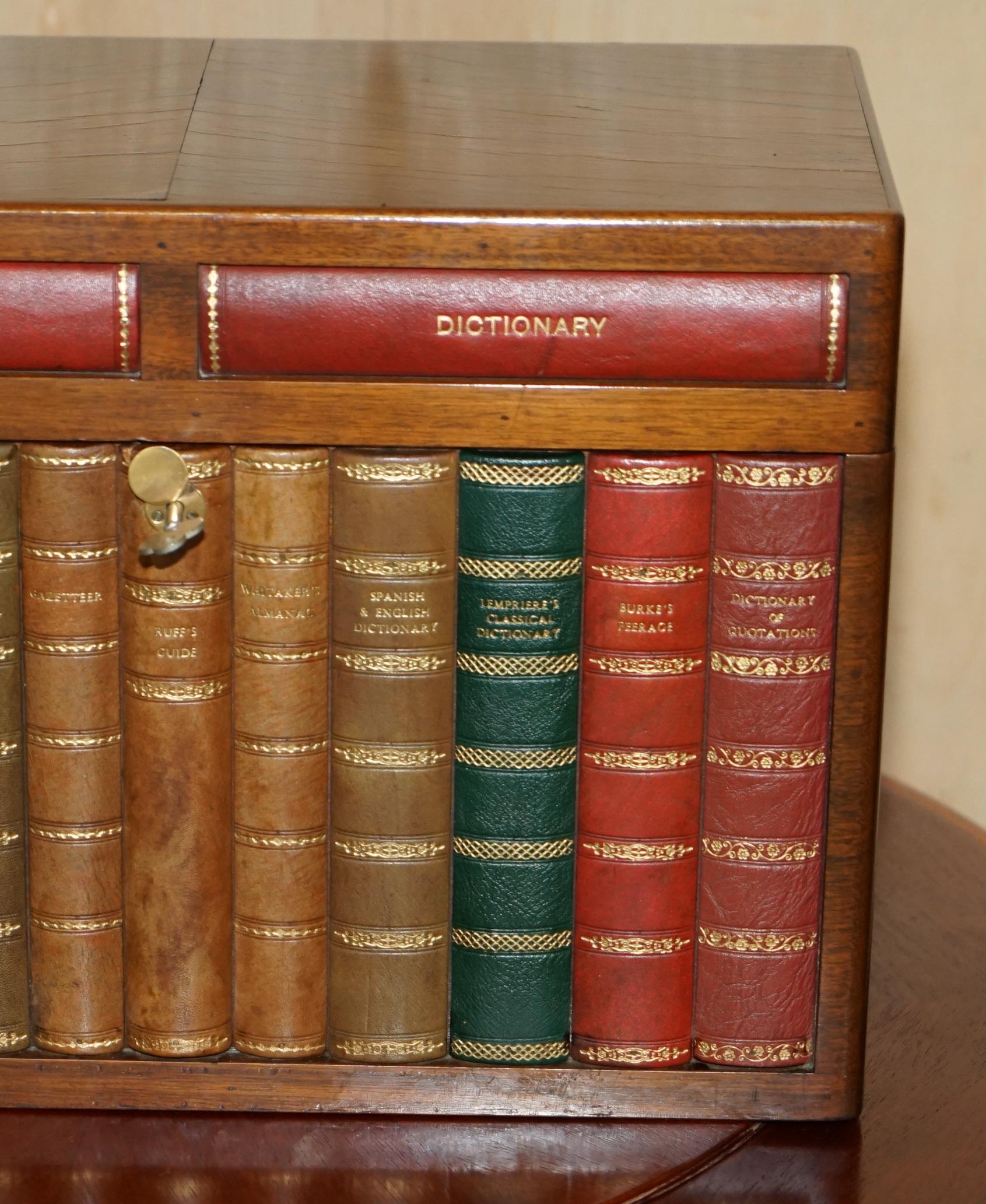 Hand-Crafted EXQUISiTE ALFRED DUNHILL FAUX BOOKS HIDDEN DRINKS DECANTER SET SPARKLETS LTD SET