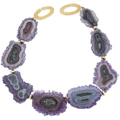 Exquisite Amethyst Stalagmite Statement Necklace