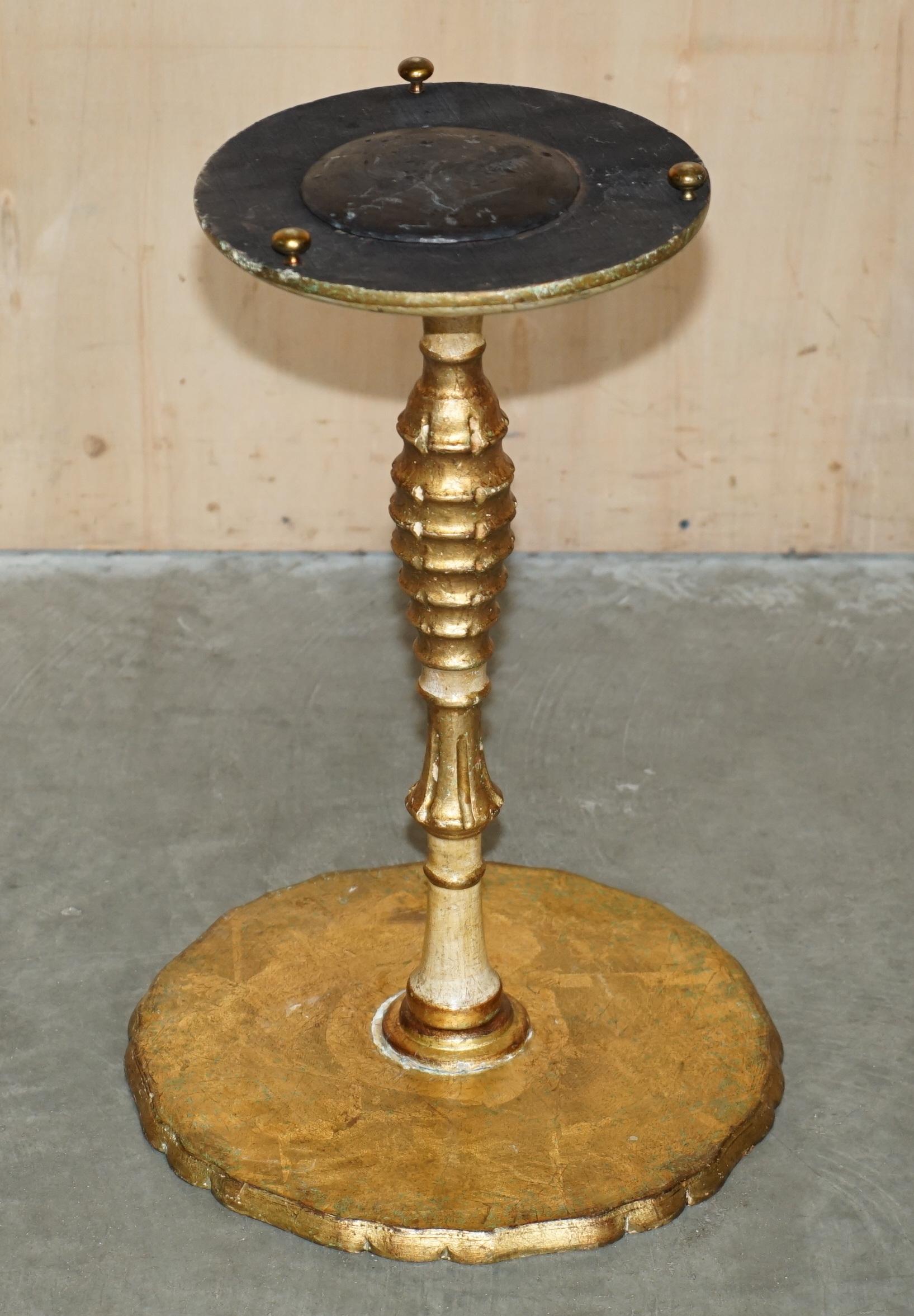 EXQUISITE AND HIGHLY DECORATIVE ITALIAN CIRCA 1900 POLYCHROME PAINTED SiDE TABLE For Sale 5