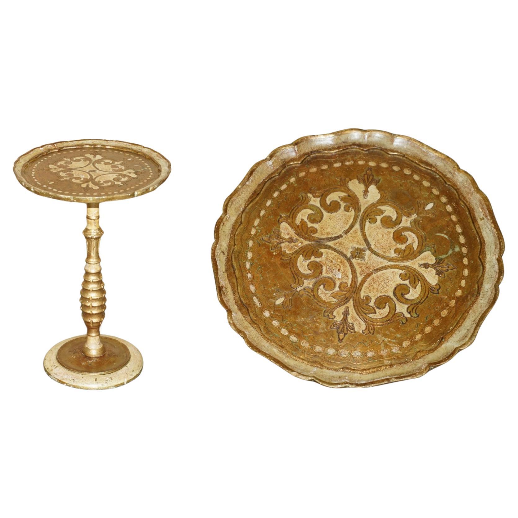 EXQUISITE UND HIGHLY DECORATIVE ITALIAN CIRCA 1900 POLYCHROME PAINTED SiDE-TABLE im Angebot