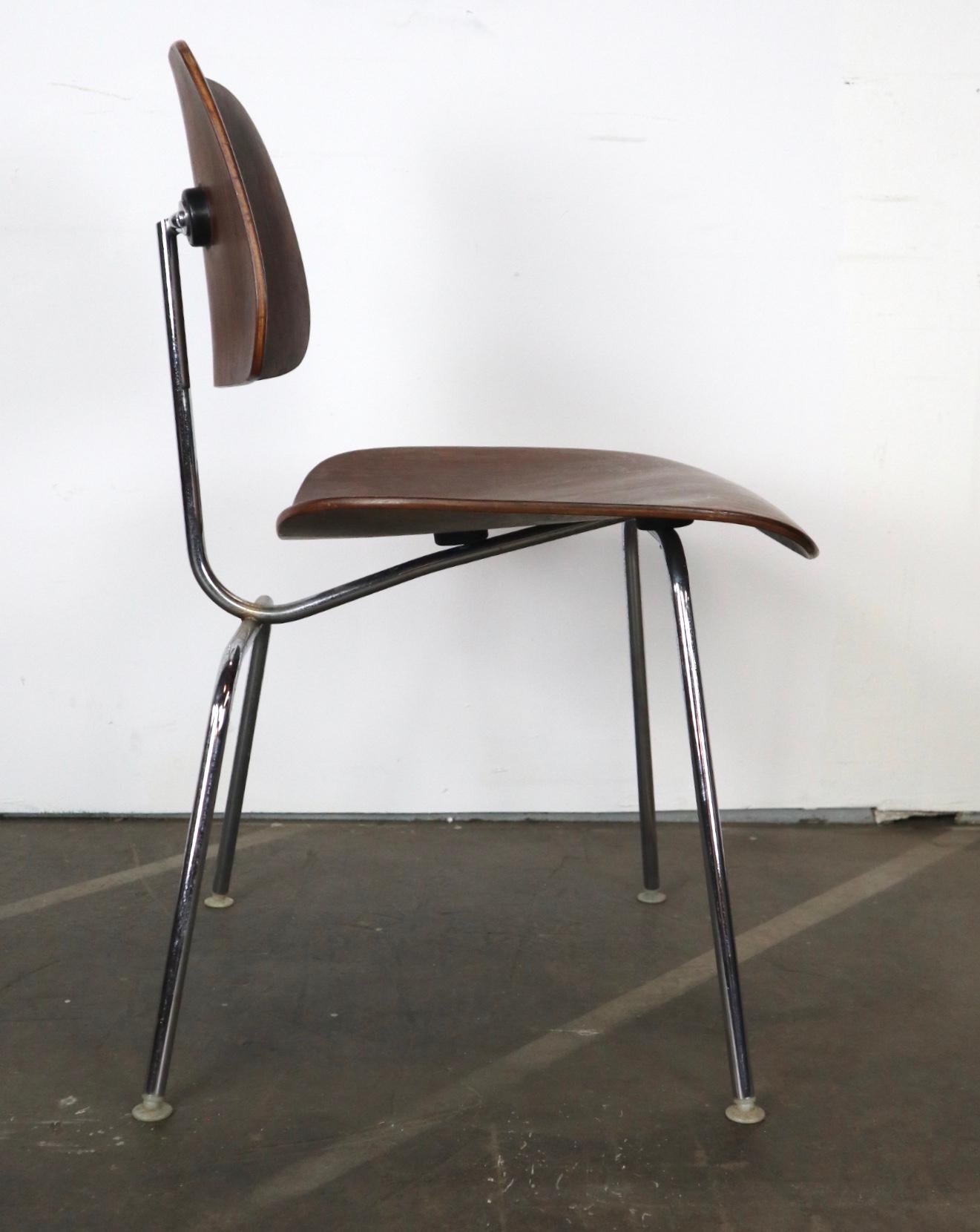 Exquisite and Rare Rosewood Herman Miller Eames DCM Dining Chair 3