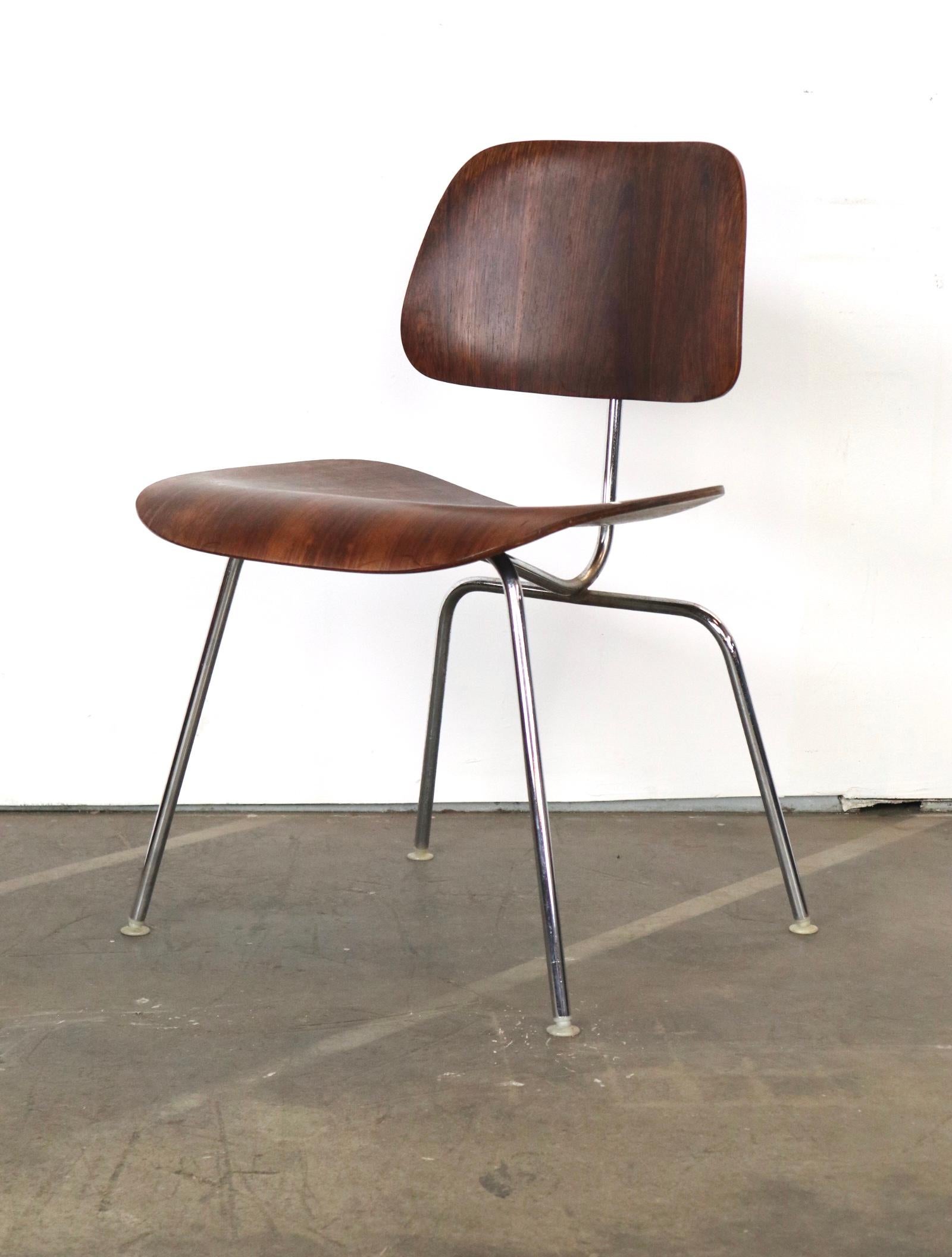 Exquisite and Rare Rosewood Herman Miller Eames DCM Dining Chair 4