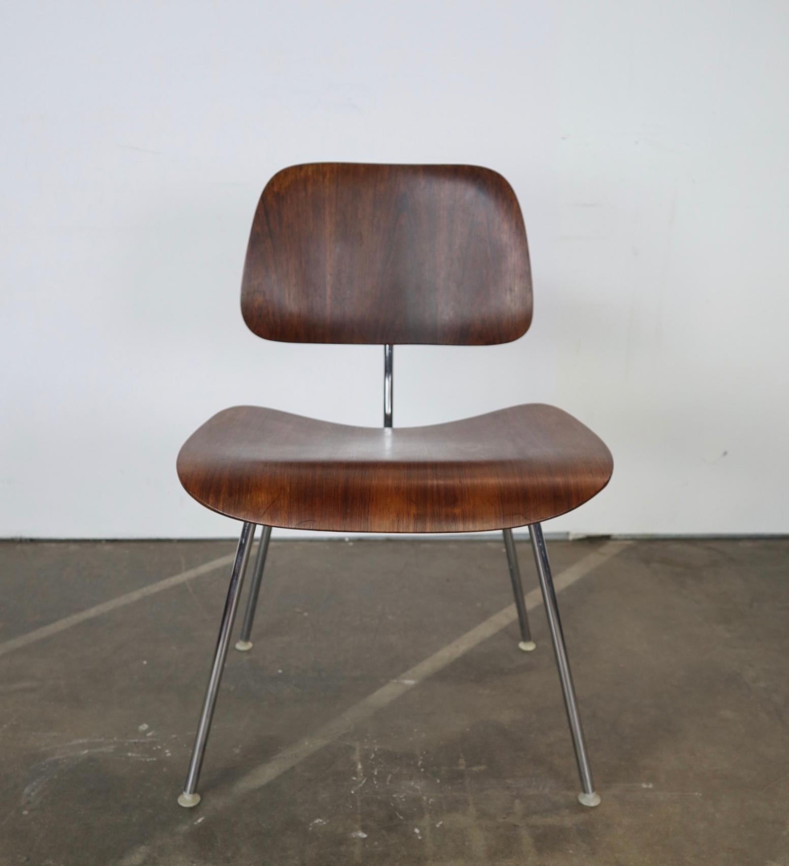 Exquisite and Rare Rosewood Herman Miller Eames DCM Dining Chair 1