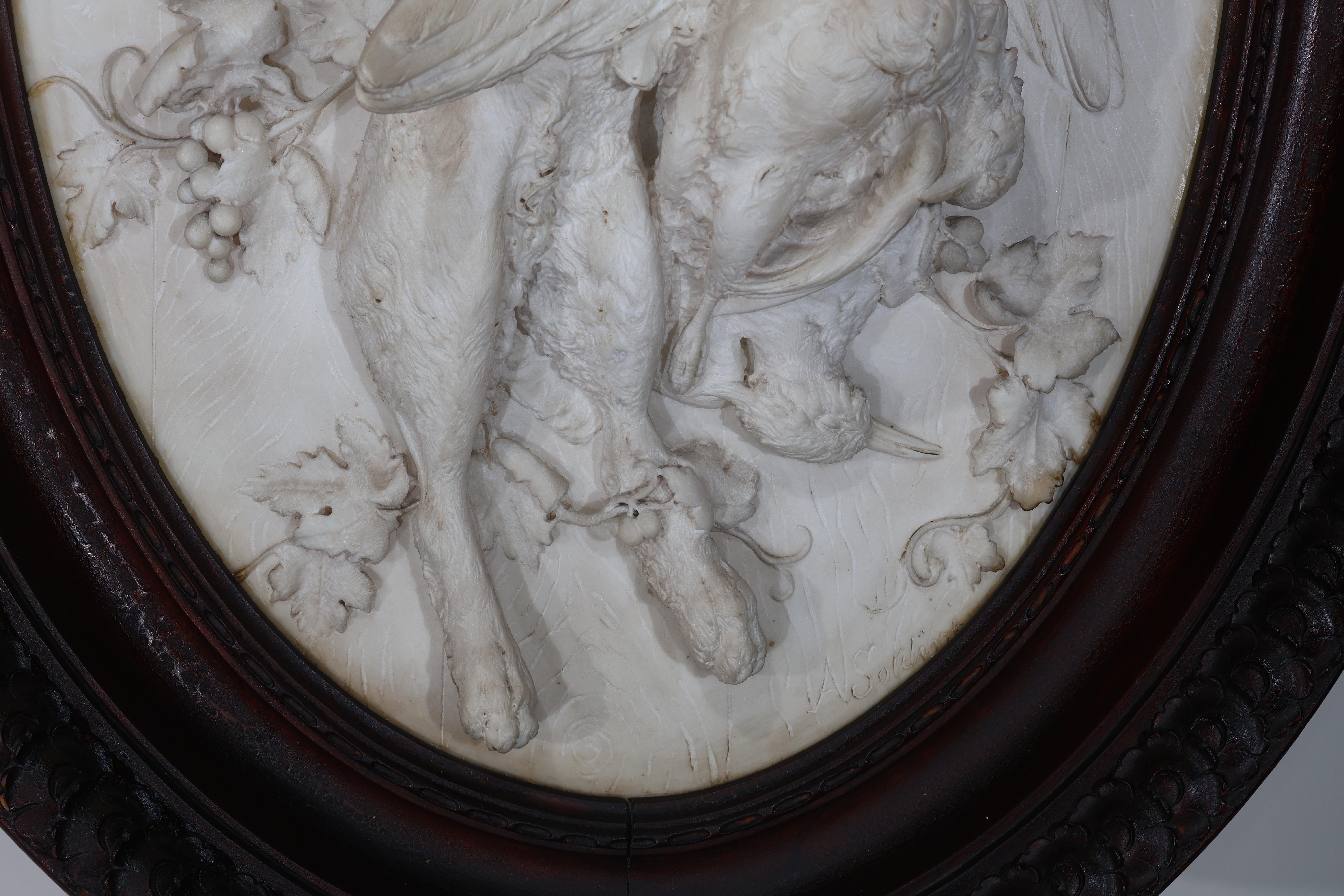 Exquisites und sehr bedeutendes Paar „Natures Mortes“ Carrara-Marmor, Carrara-Marmor im Angebot 3