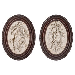 Exquisites und sehr bedeutendes Paar „Natures Mortes“ Carrara-Marmor, Carrara-Marmor