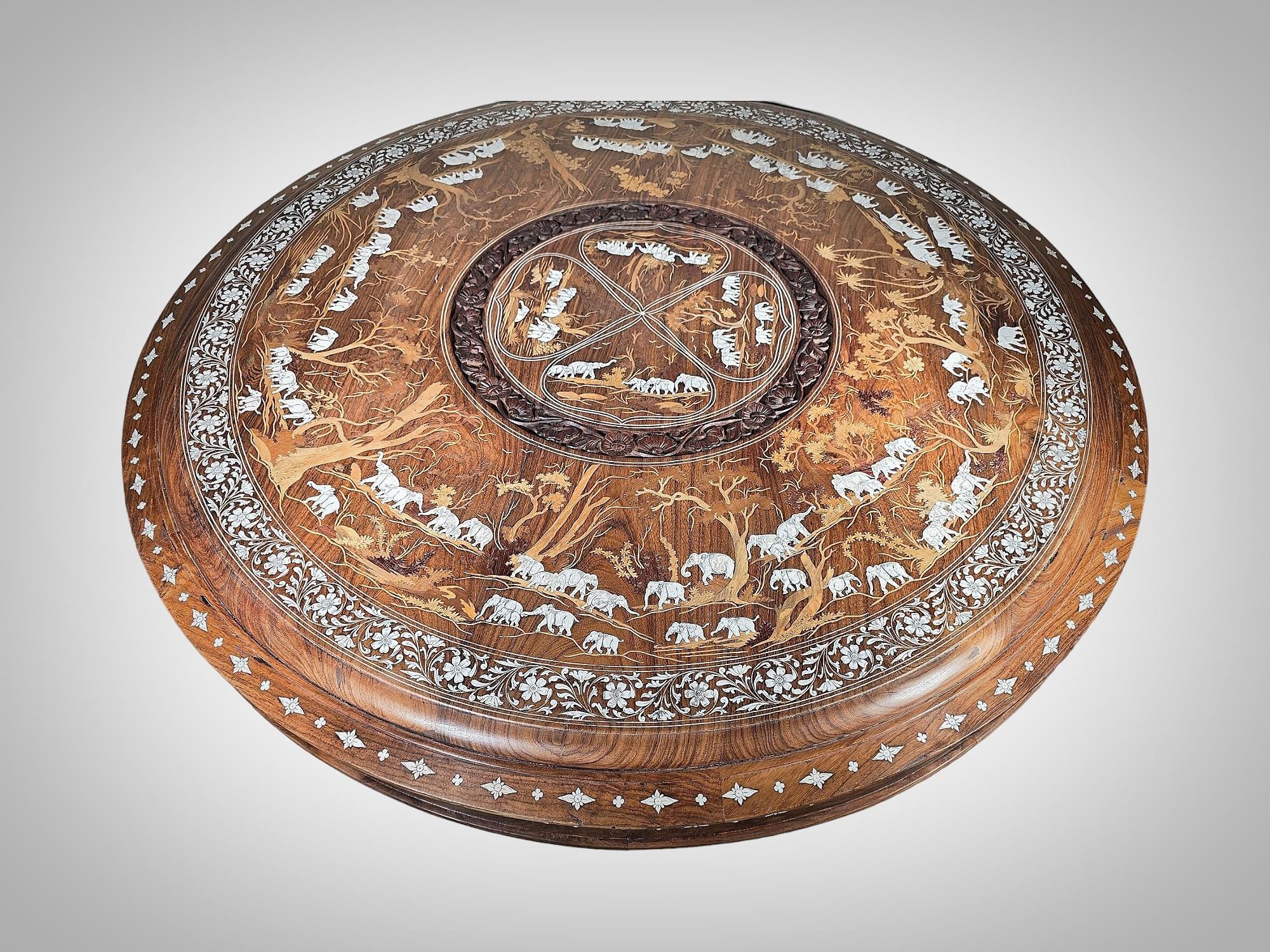 Exquisite Anglo-Indian Table from the Late 19th Century! For Sale 7