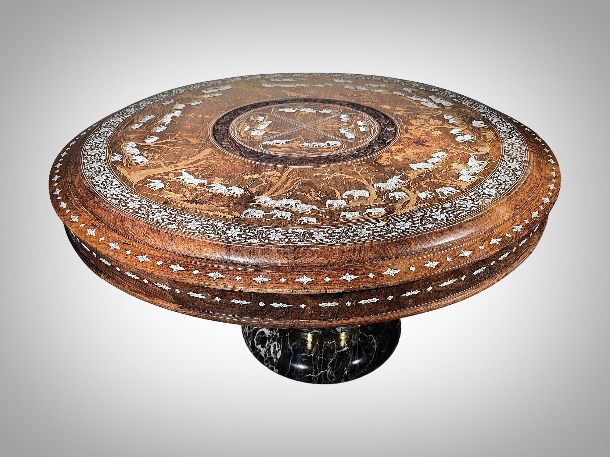 Exquisite Anglo-Indian Table from the Late 19th Century! For Sale 8