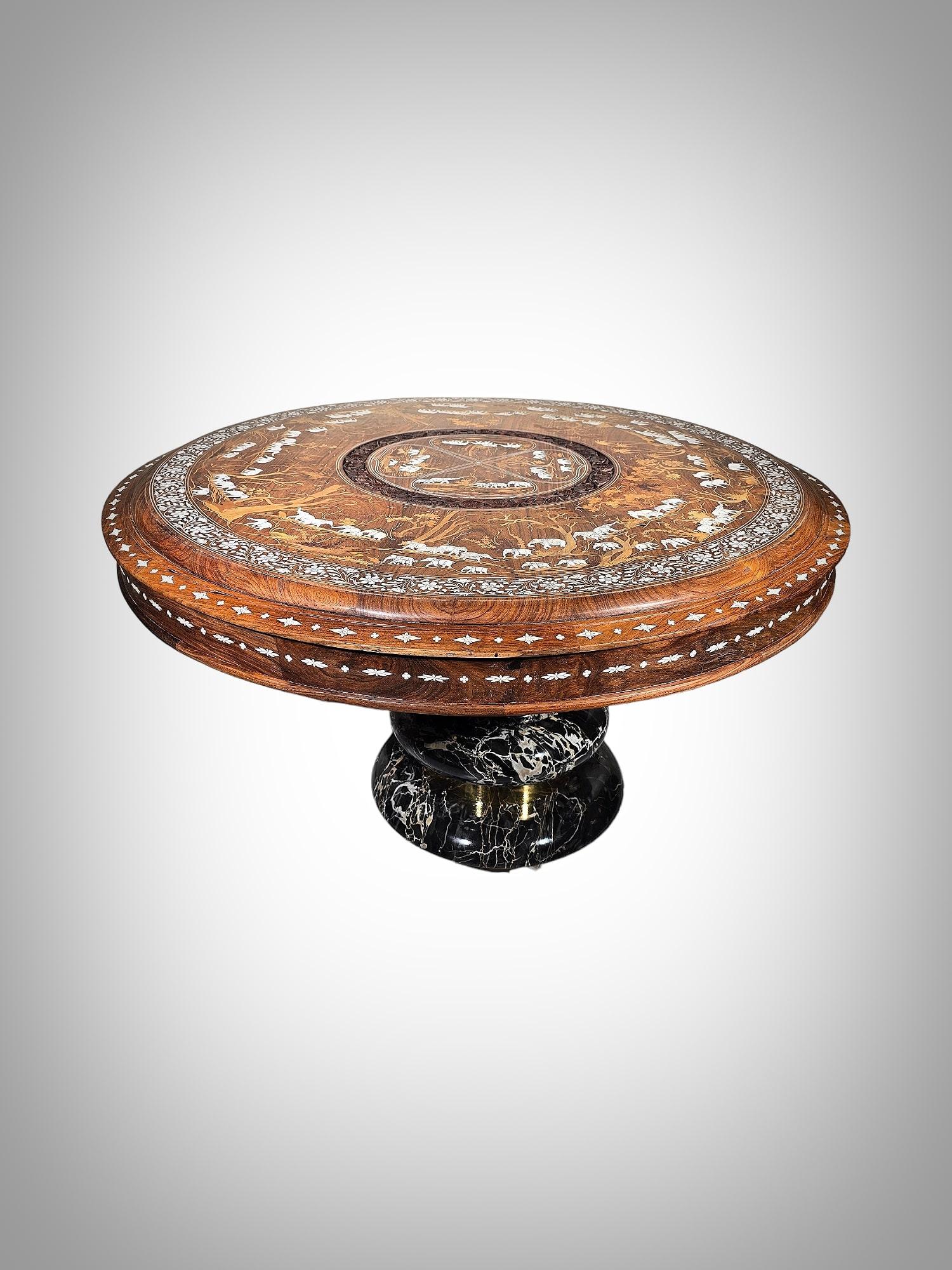 Exquisite Anglo-Indian Table from the Late 19th Century! For Sale 11