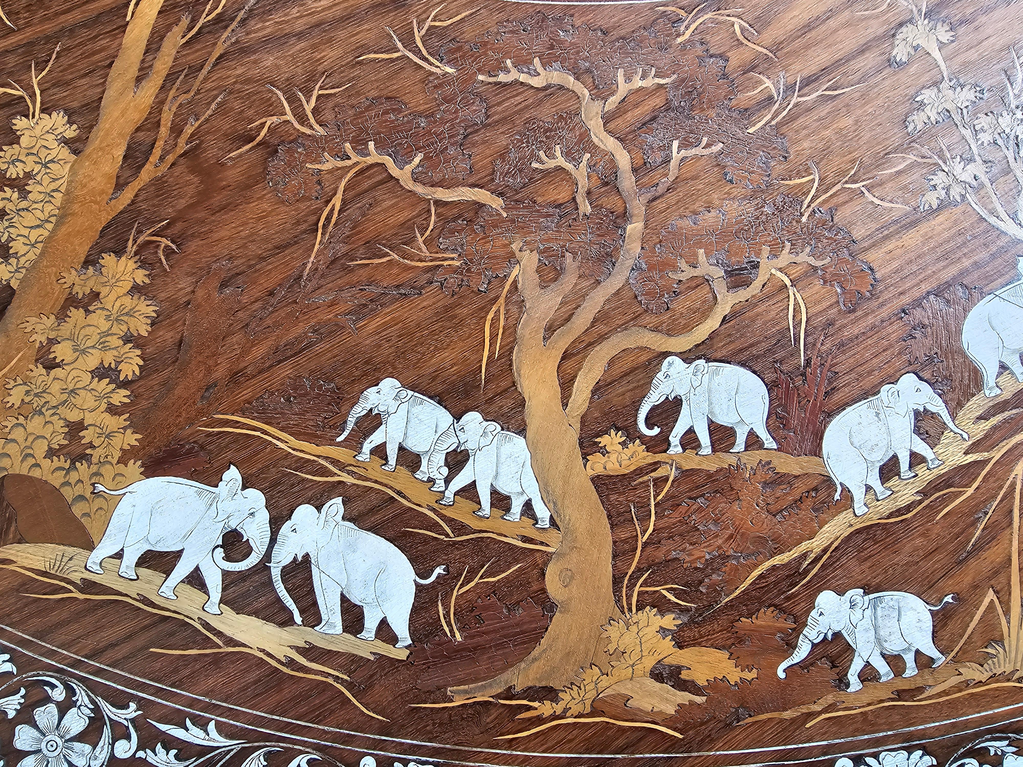 Fruitwood Exquisite Anglo-Indian Table from the Late 19th Century! For Sale