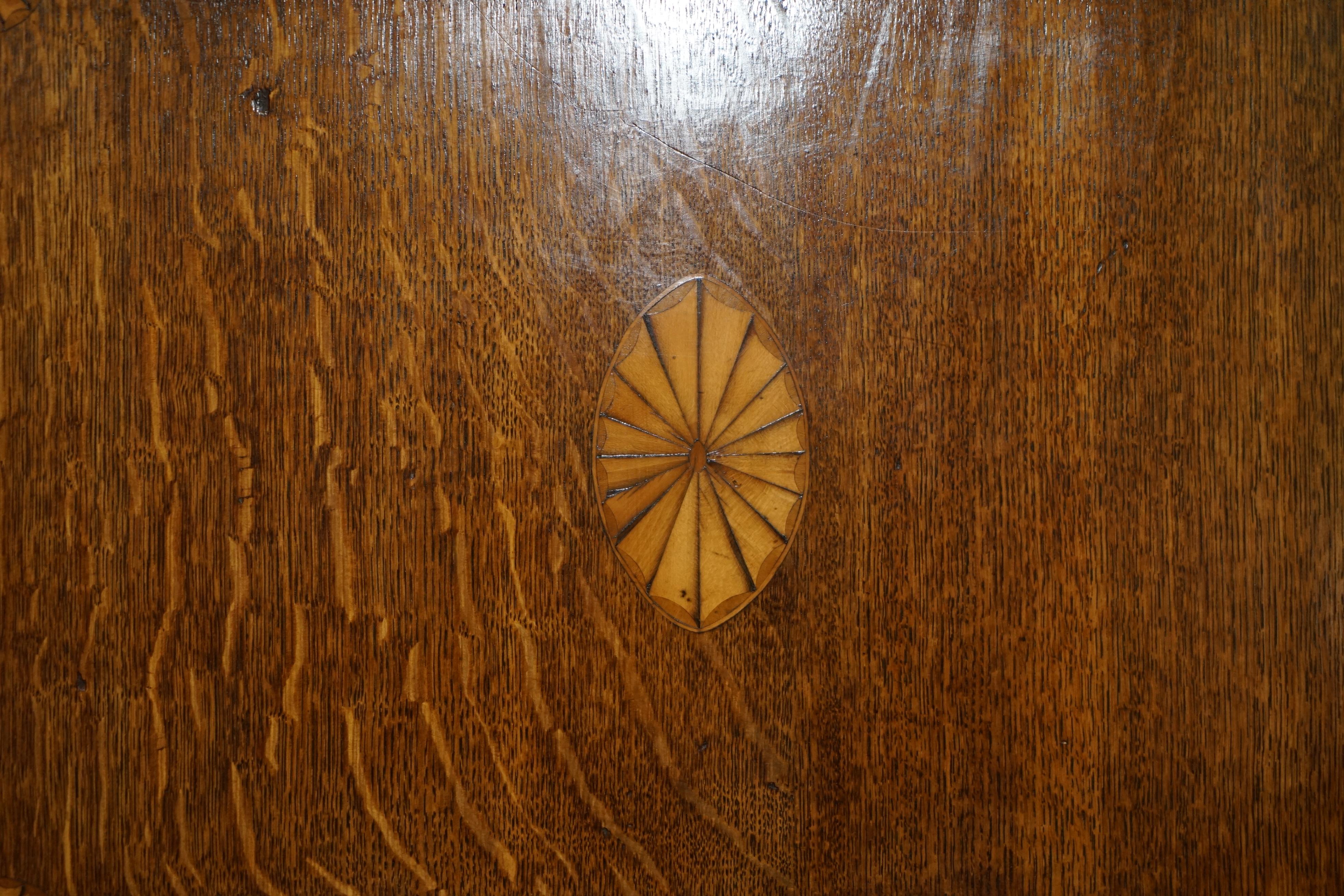 EXQUISITE ANTiQUE 1800 SHERATON INLAID HOUSEKEEPERS CUPBOARD WARDROBE DRAWERS (Britisch) im Angebot