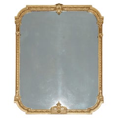 EXQUISITE ANTiQUE 19TH CENTURY NEOCLASSICAL DESIGN GOLD GILT OVERMANTLE MIRROR