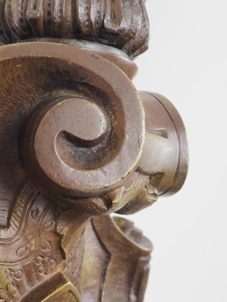 Exquisite Antique Bronze Wall Light Greek Goddess Athena 8