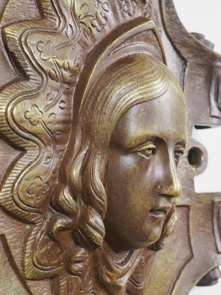 Exquisite Antique Bronze Wall Light Greek Goddess Athena 9