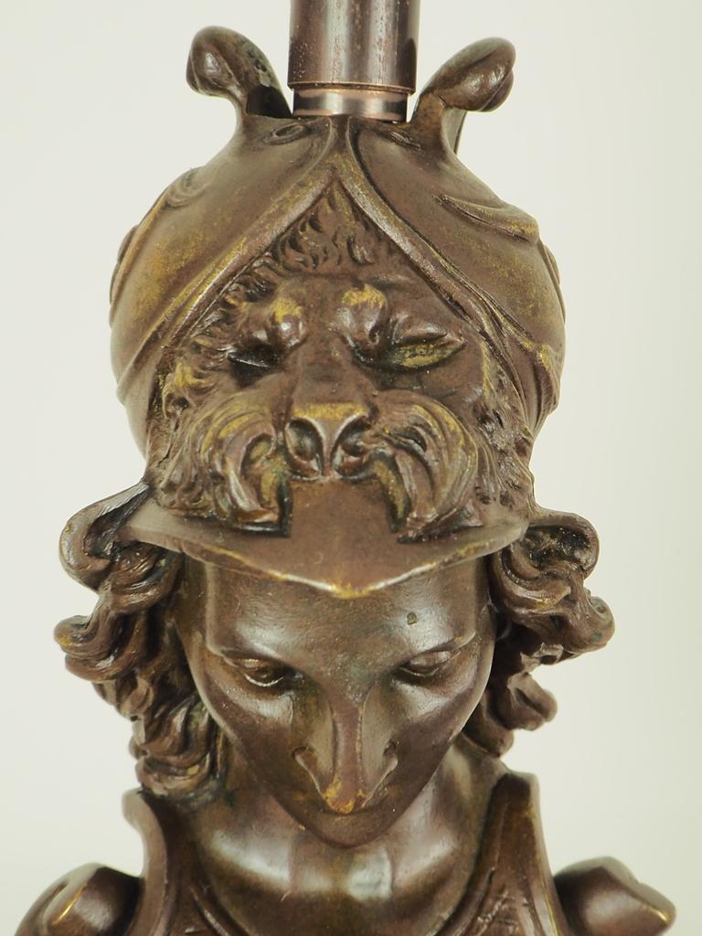 Exquisite Antique Bronze Wall Light Greek Goddess Athena 12